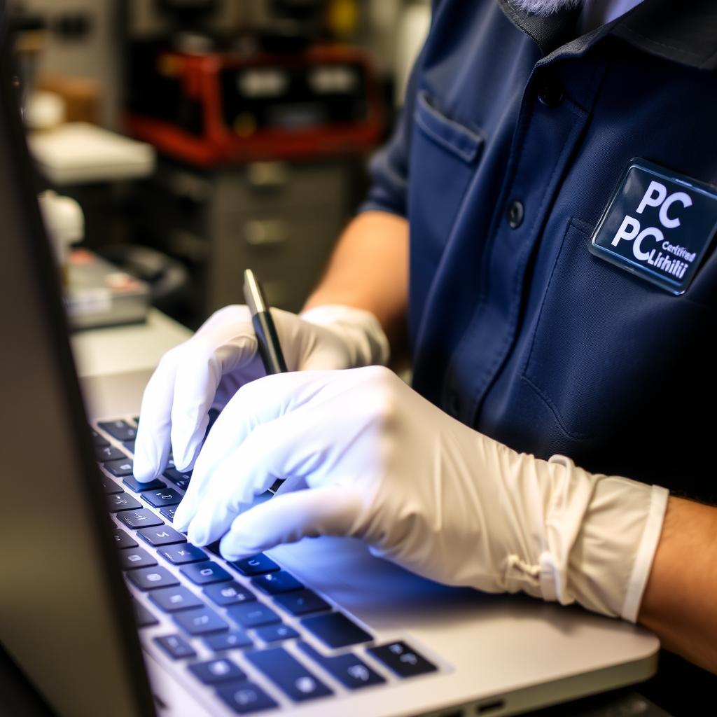 Certificeret tekniker der udfører virus- og malwarefjernelse i København