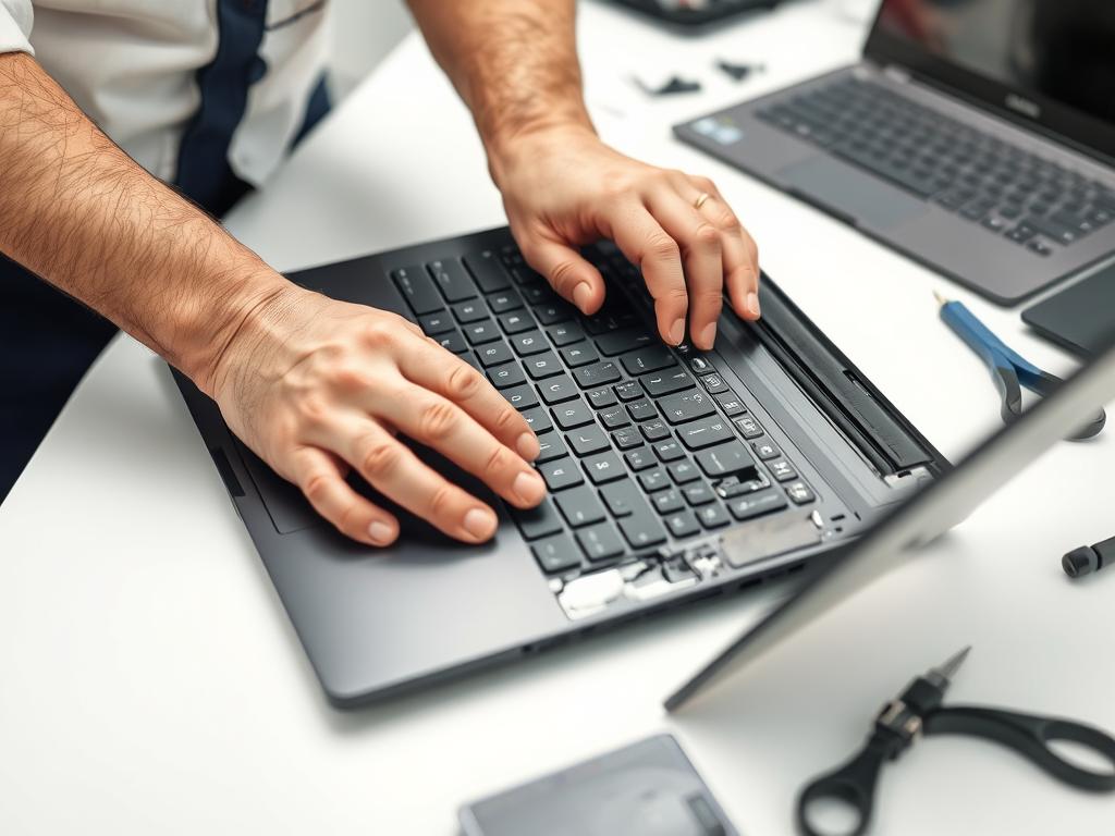 Reparation af tastatur på laptop i København