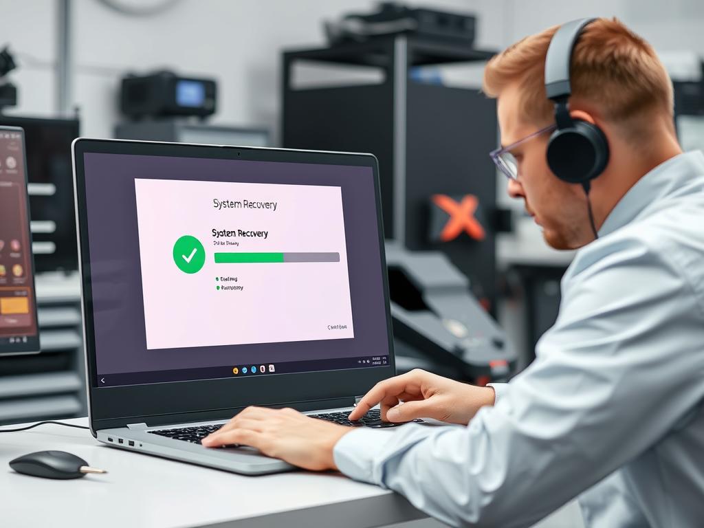 Systemgenopretning på laptop i København